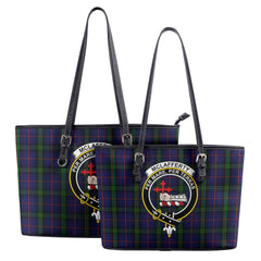 McLafferty Tartan Crest Leather Tote Bag