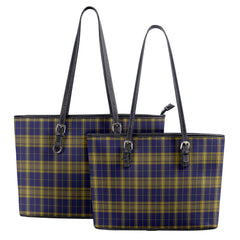 Morris of Wales Tartan Leather Tote Bag