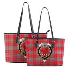 Moubray Tartan Crest Leather Tote Bag