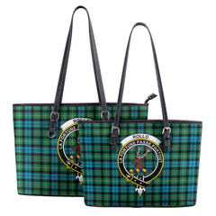 Rollo Ancient Tartan Crest Leather Tote Bag