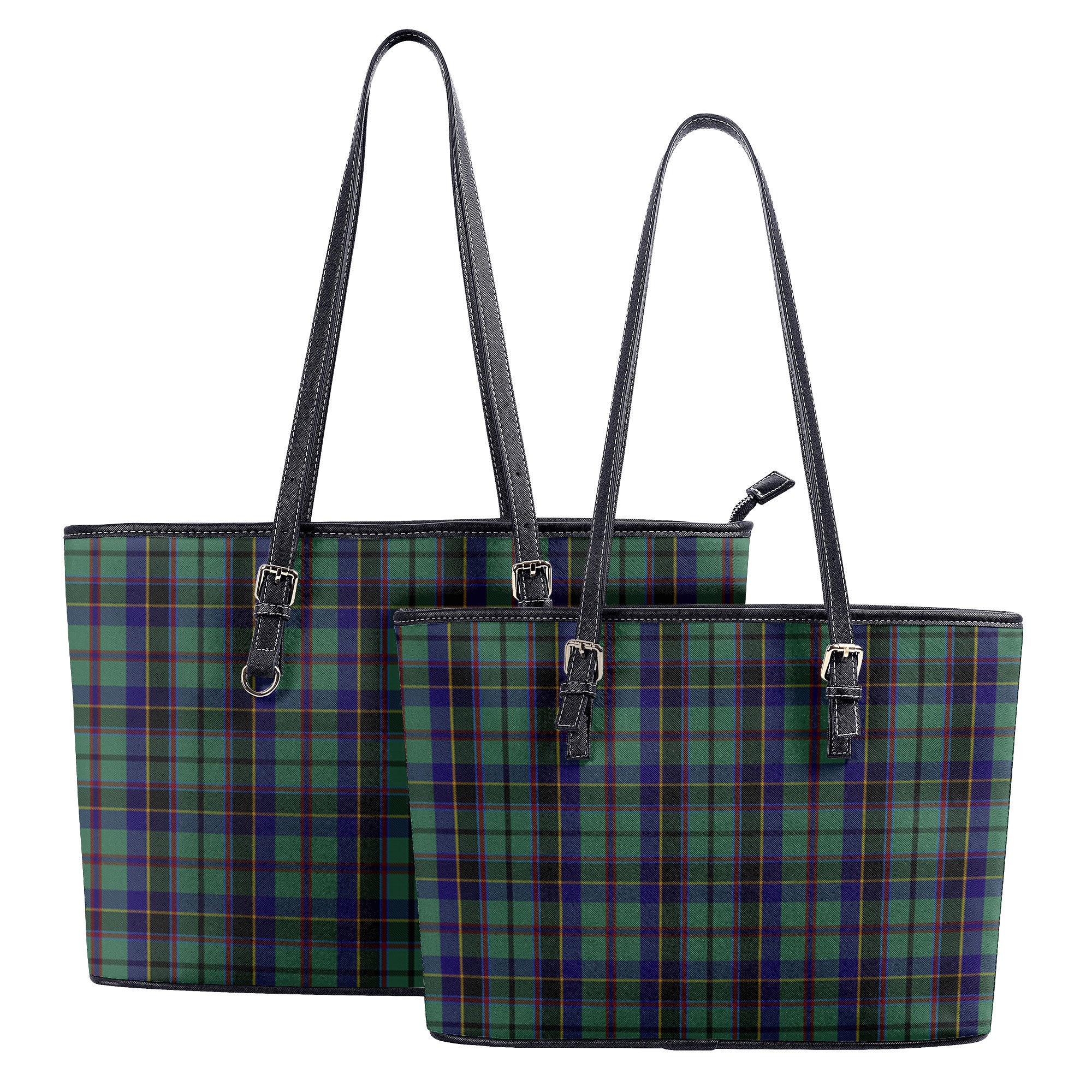 Stephenson Tartan Leather Tote Bag