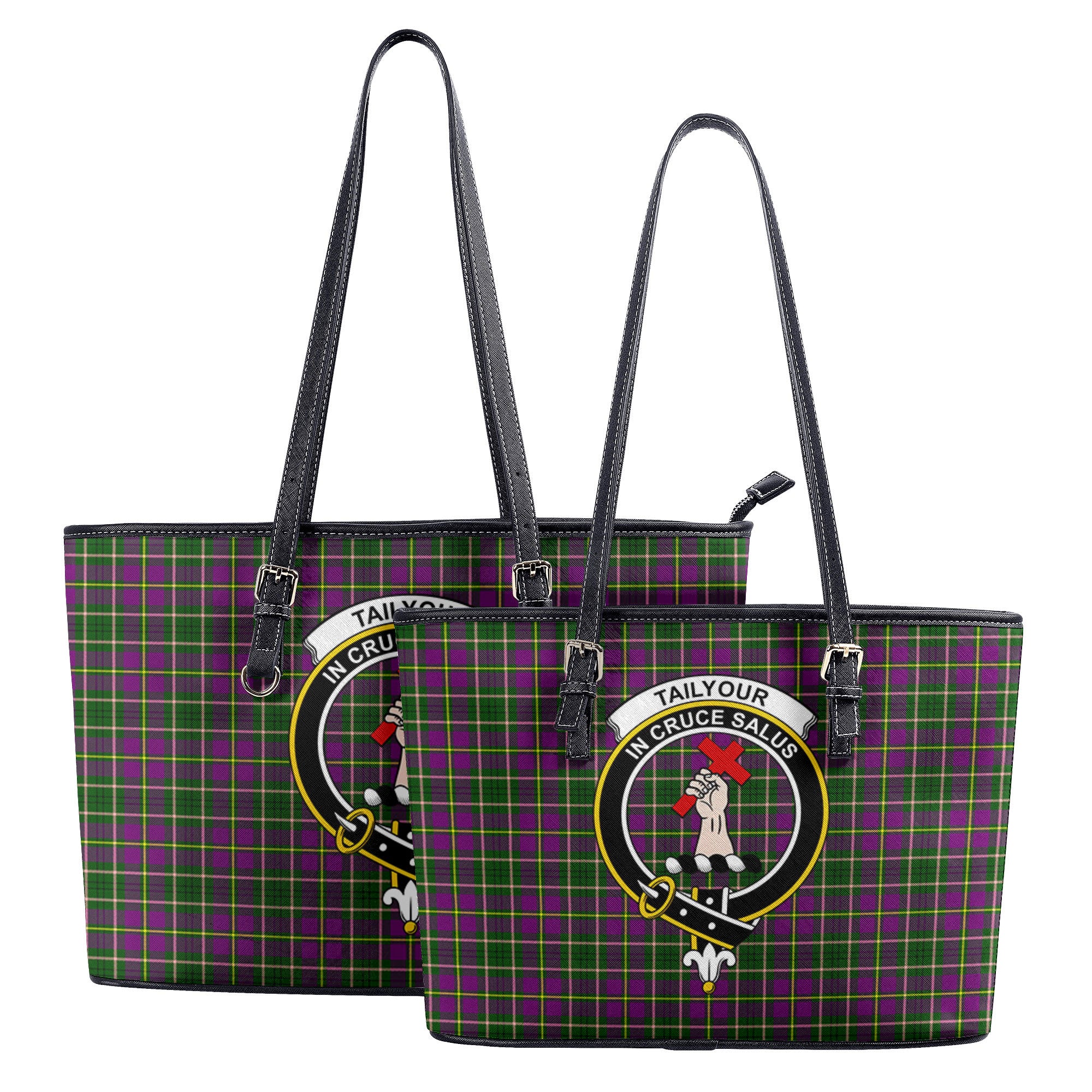 Tailyour (or Taylor) Tartan Crest Leather Tote Bag