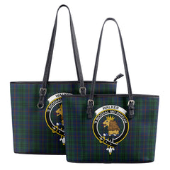 Walker Hunting Tartan Crest Leather Tote Bag