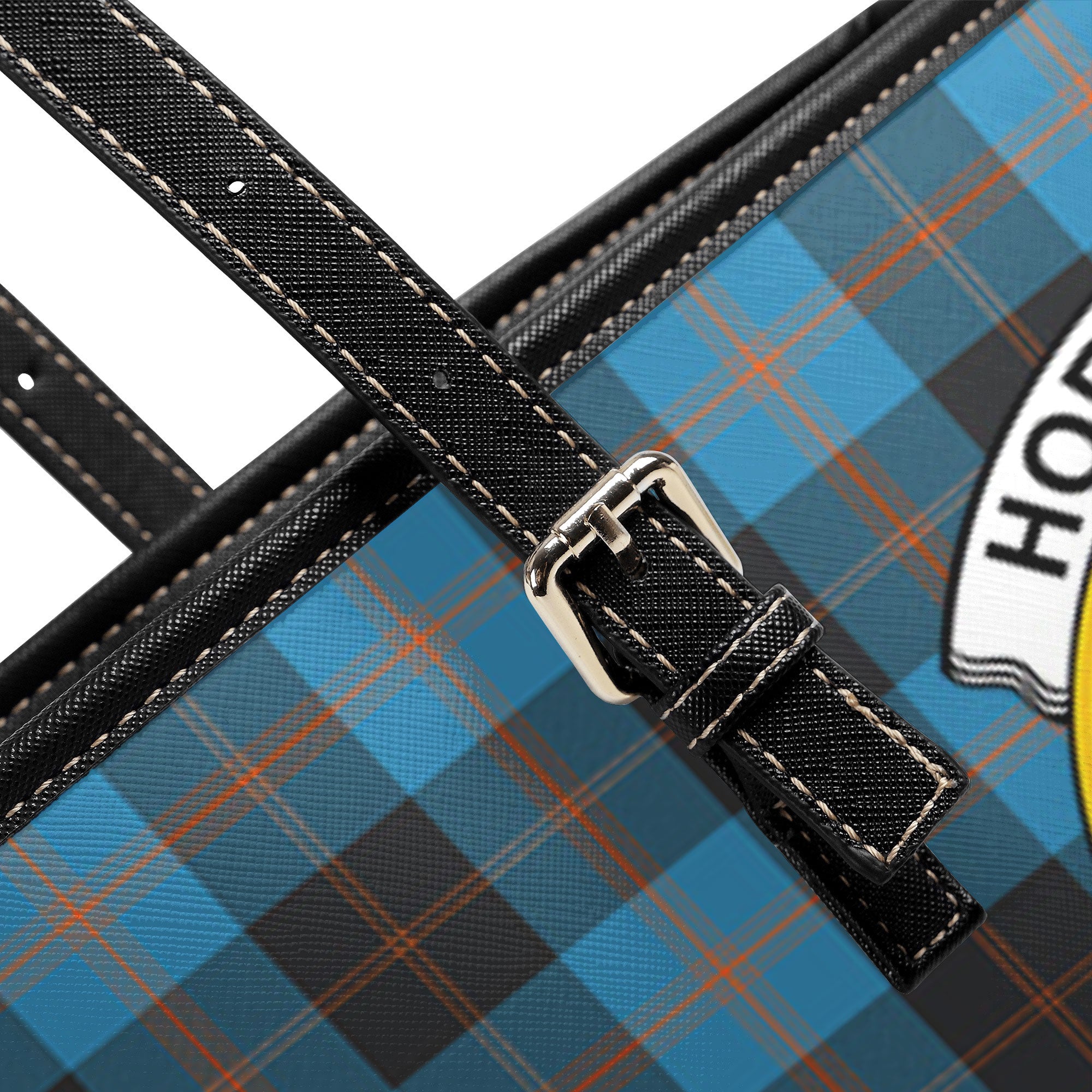 Horsburgh Tartan Crest Leather Tote Bag