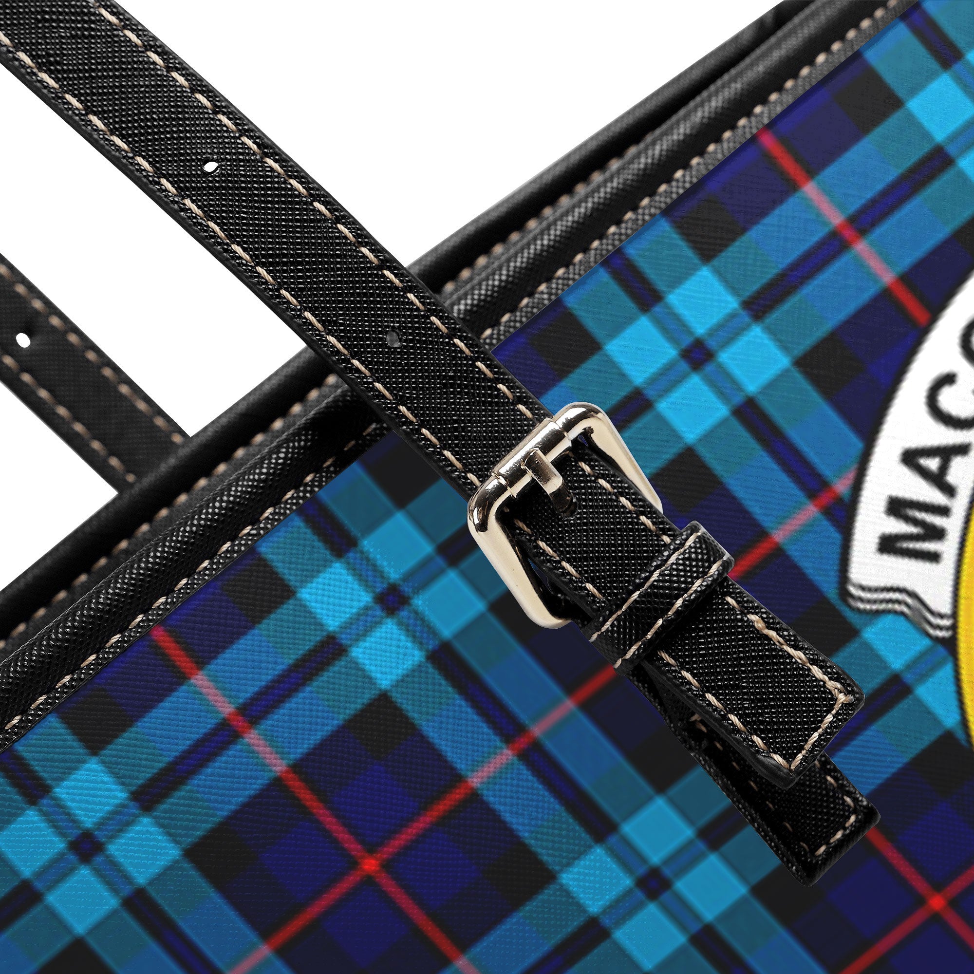 MacCorquodale Tartan Crest Leather Tote Bag