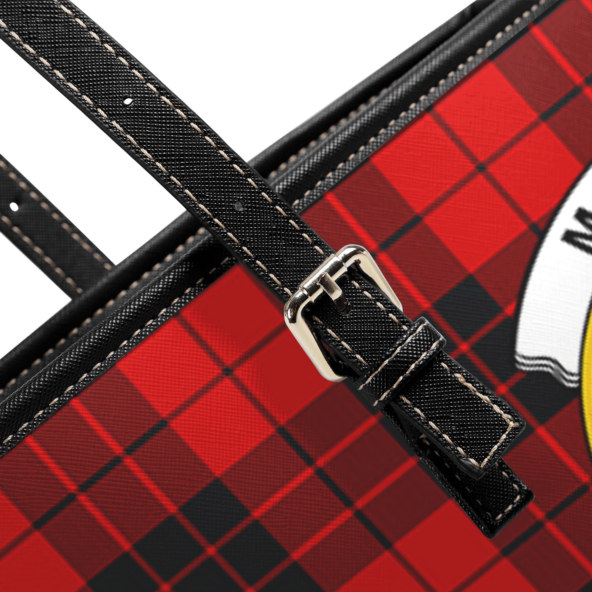 MacLeod of Raasay Tartan Crest Leather Tote Bag