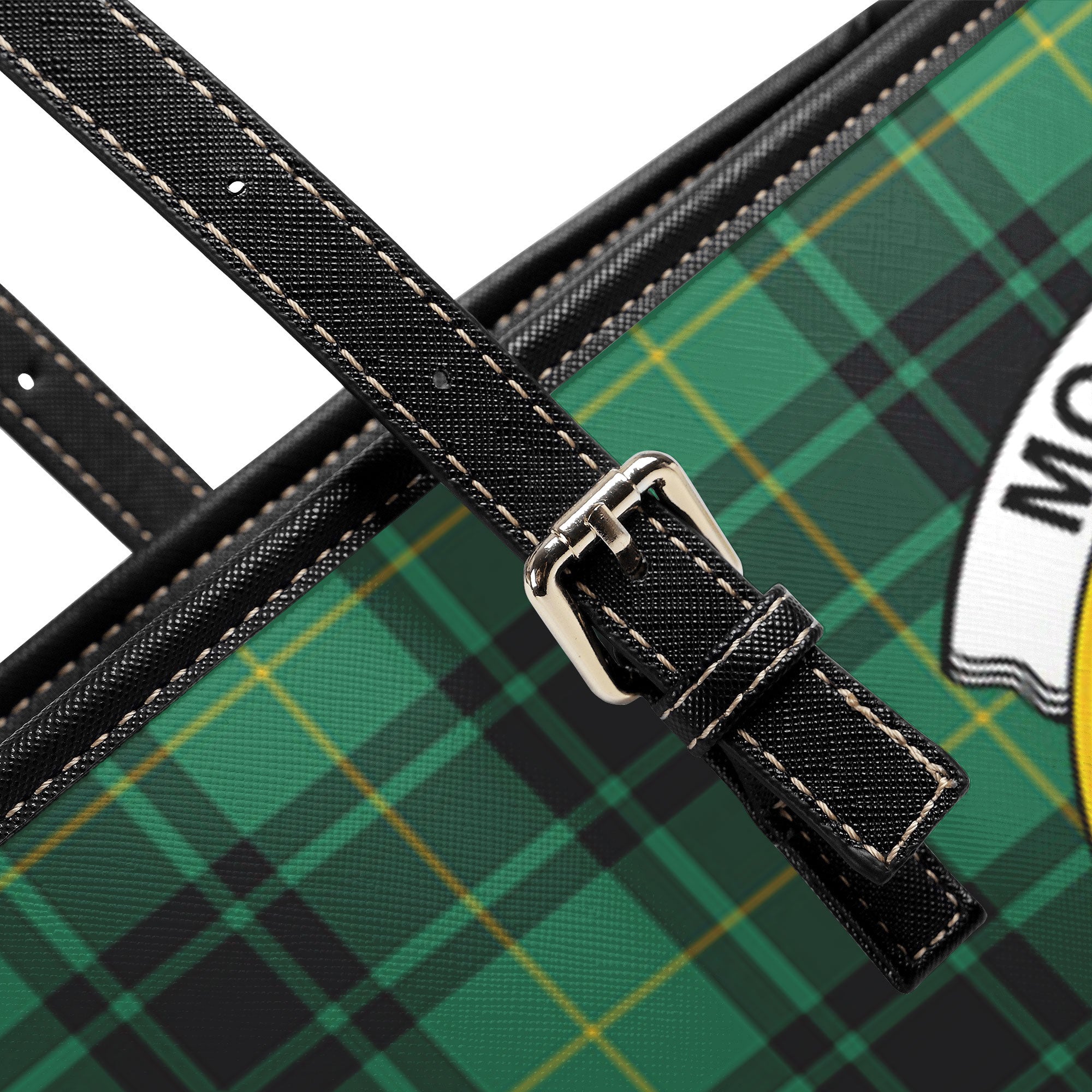 McArthur Ancient Tartan Crest Leather Tote Bag