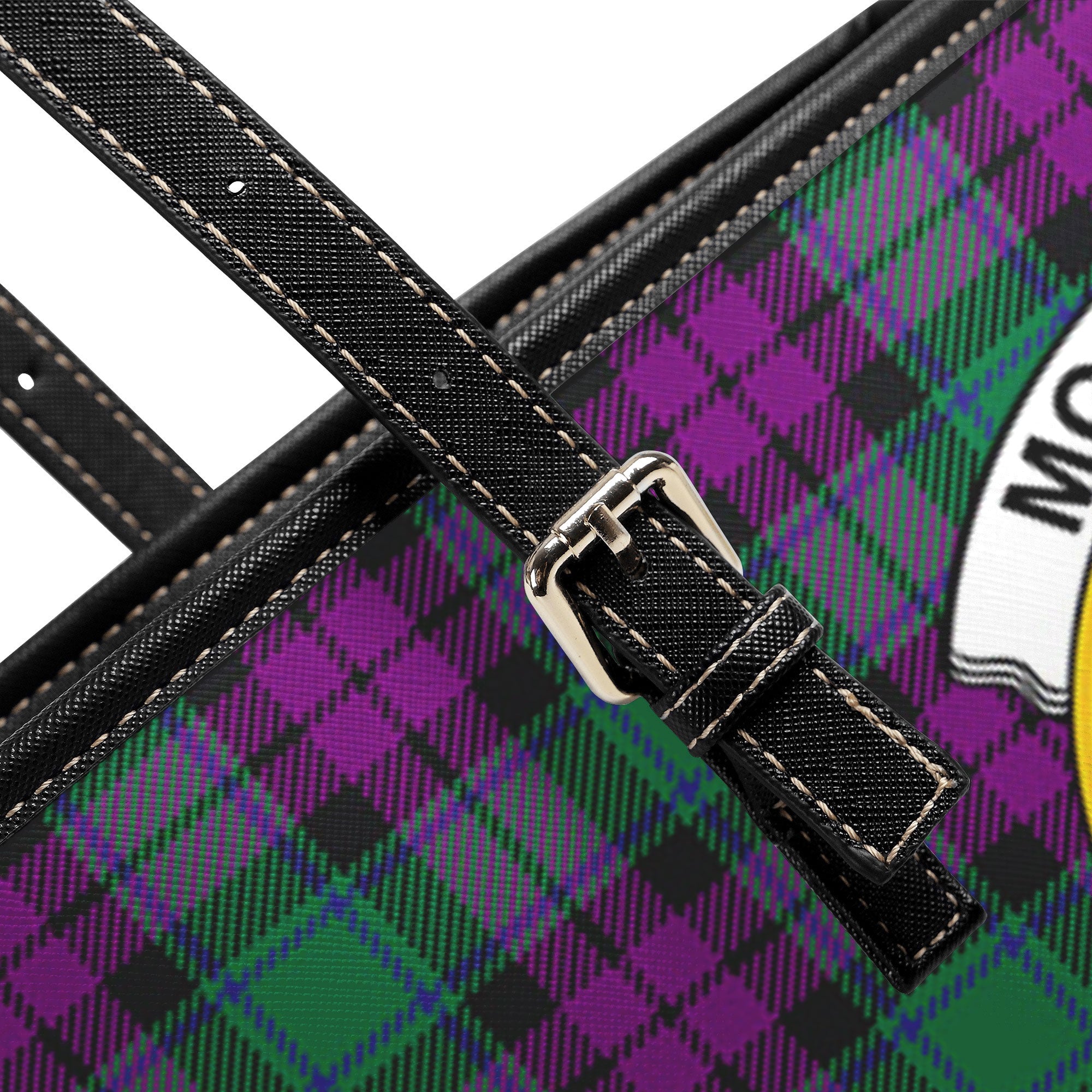 McArthur – Milton Tartan Crest Leather Tote Bag