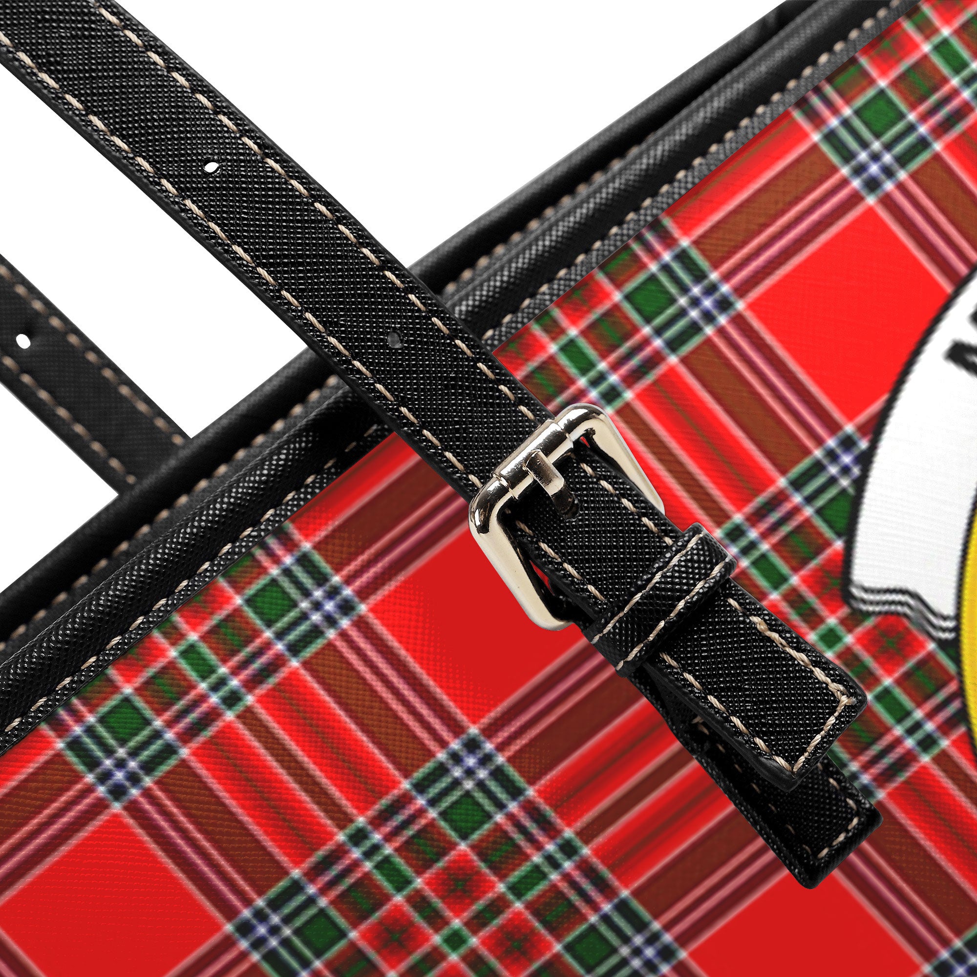 McBain Tartan Crest Leather Tote Bag