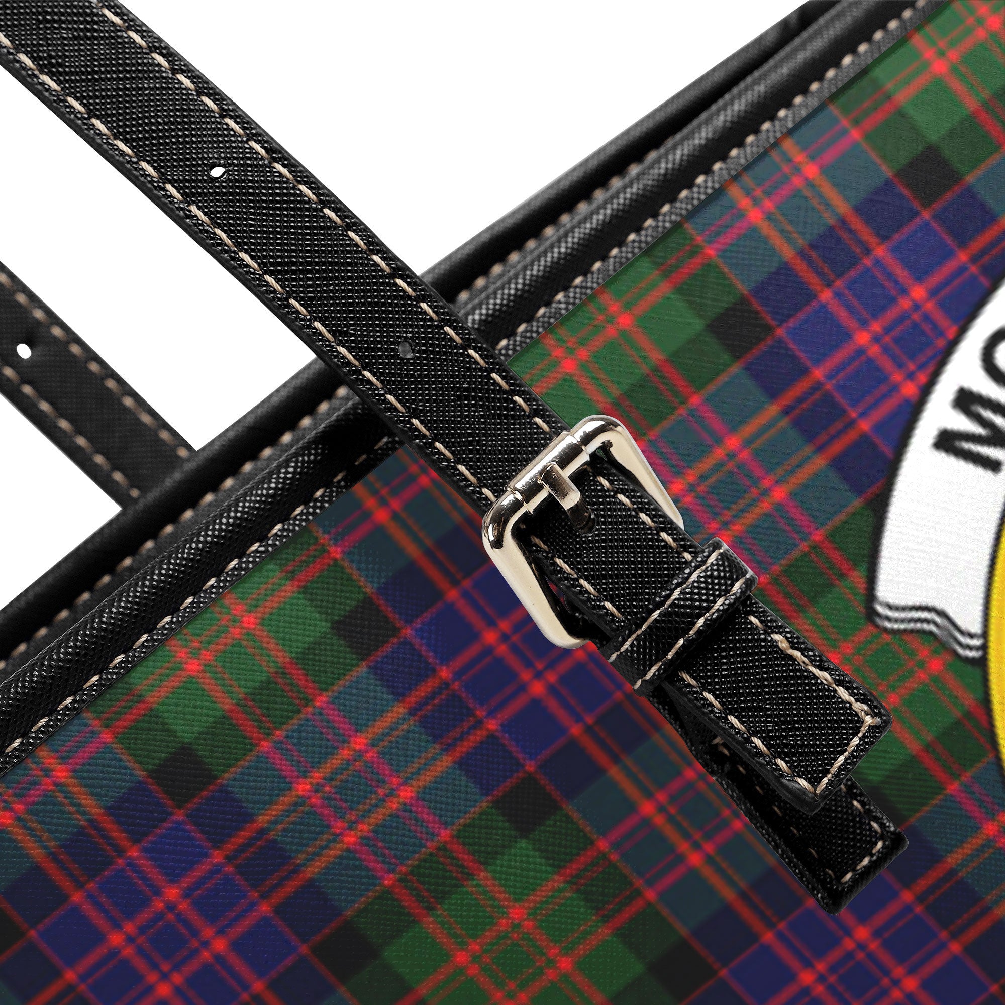 McBrayne Tartan Crest Leather Tote Bag