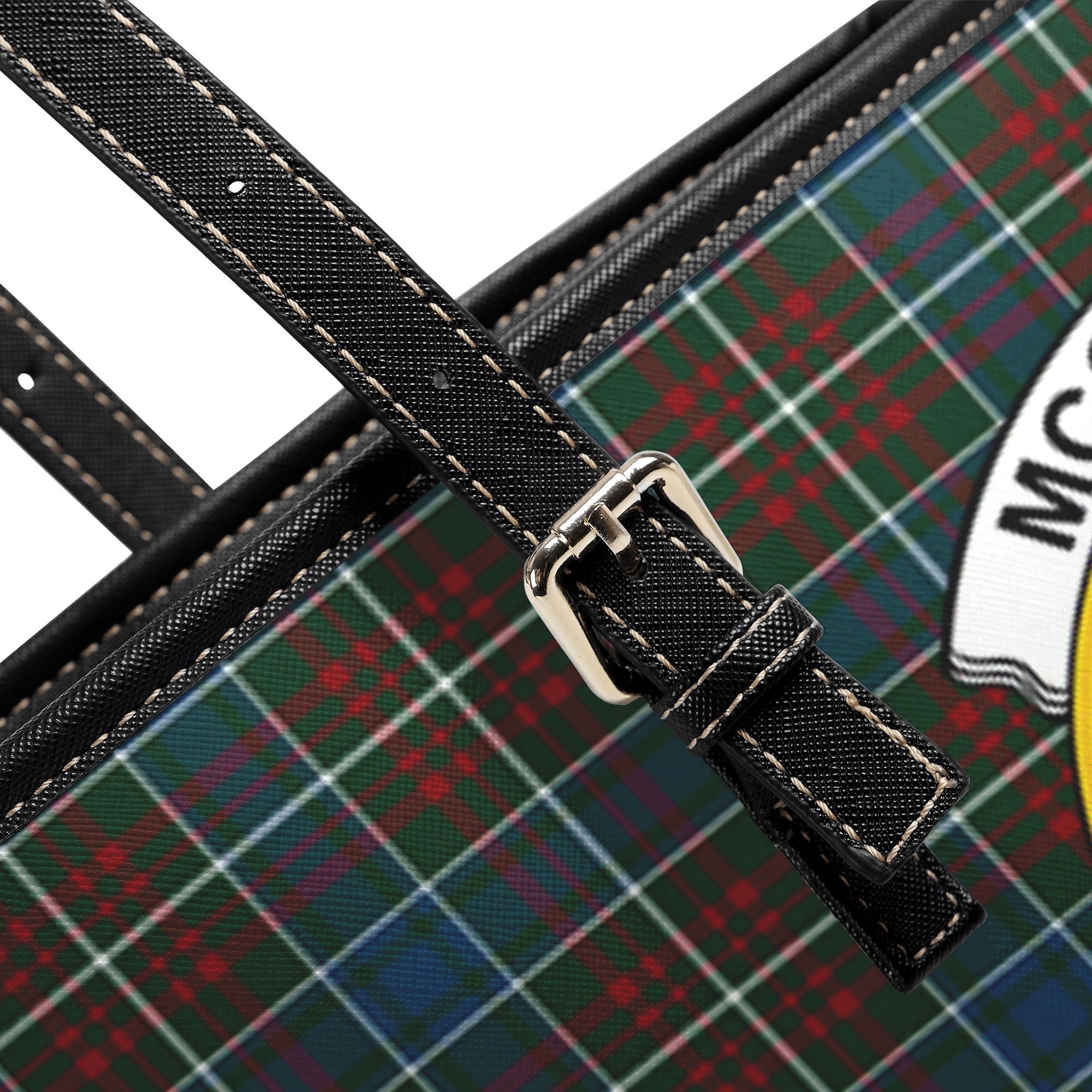 McConnell Tartan Crest Leather Tote Bag