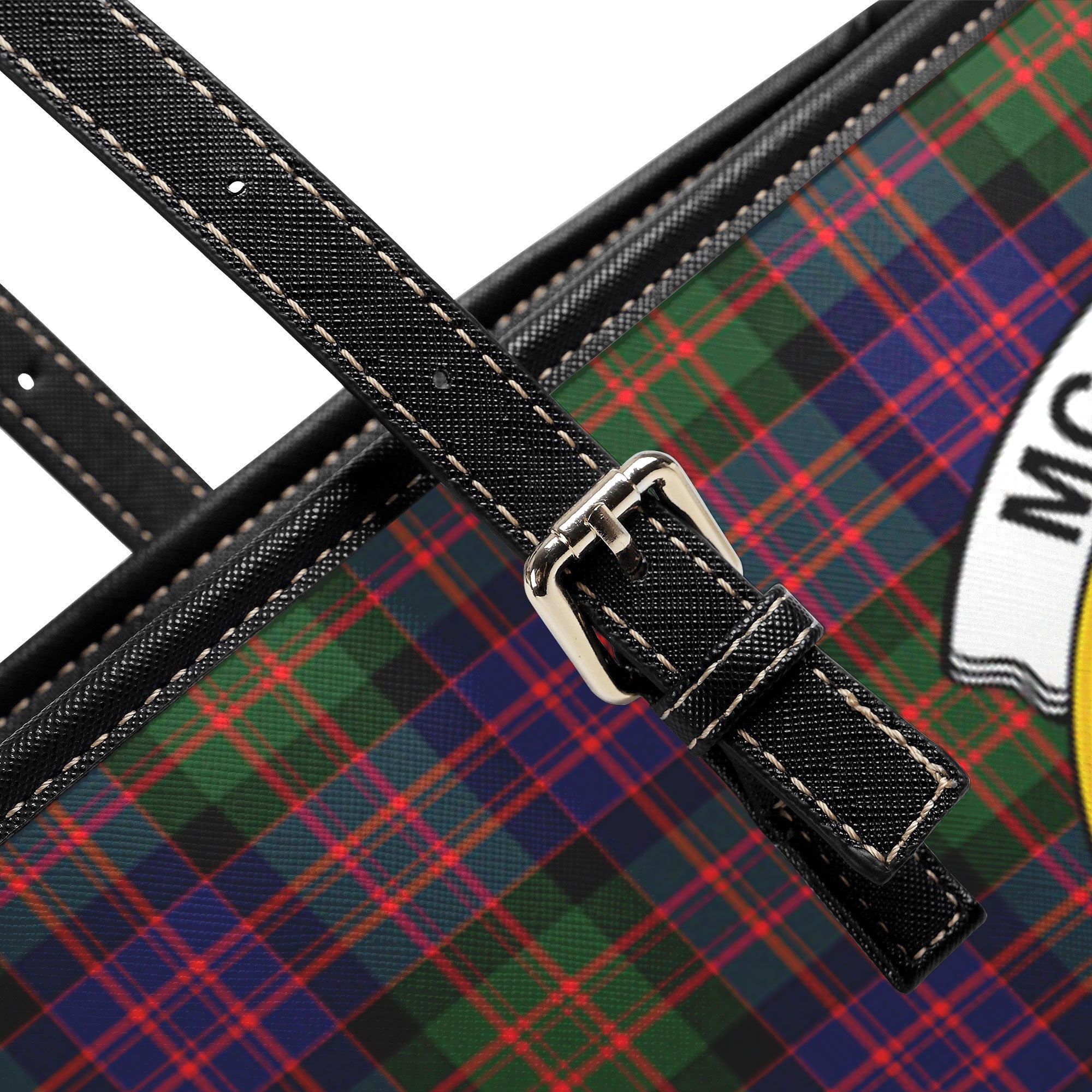 McCrindle Tartan Crest Leather Tote Bag