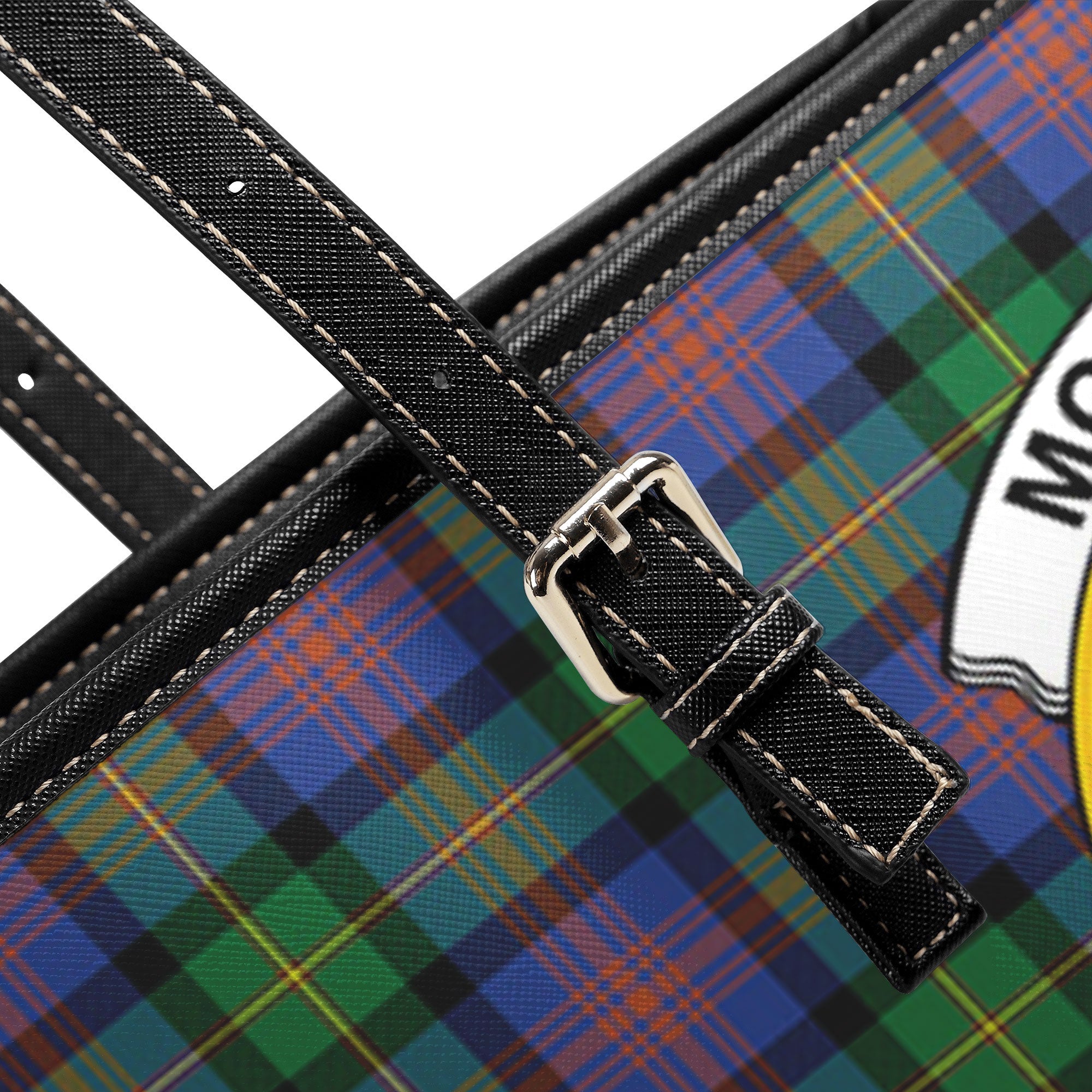 McLennan Ancient Tartan Crest Leather Tote Bag