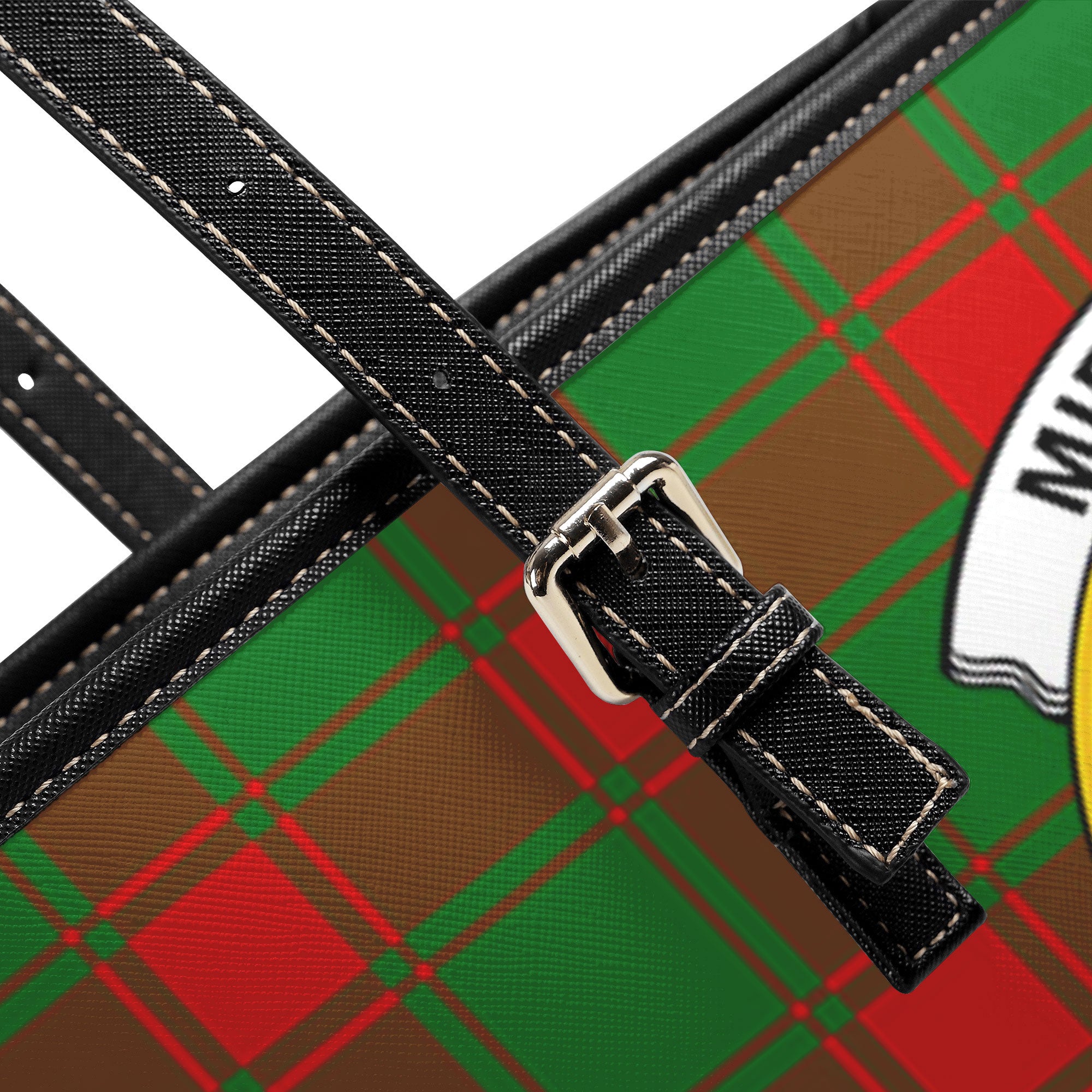 Middleton Modern Tartan Crest Leather Tote Bag