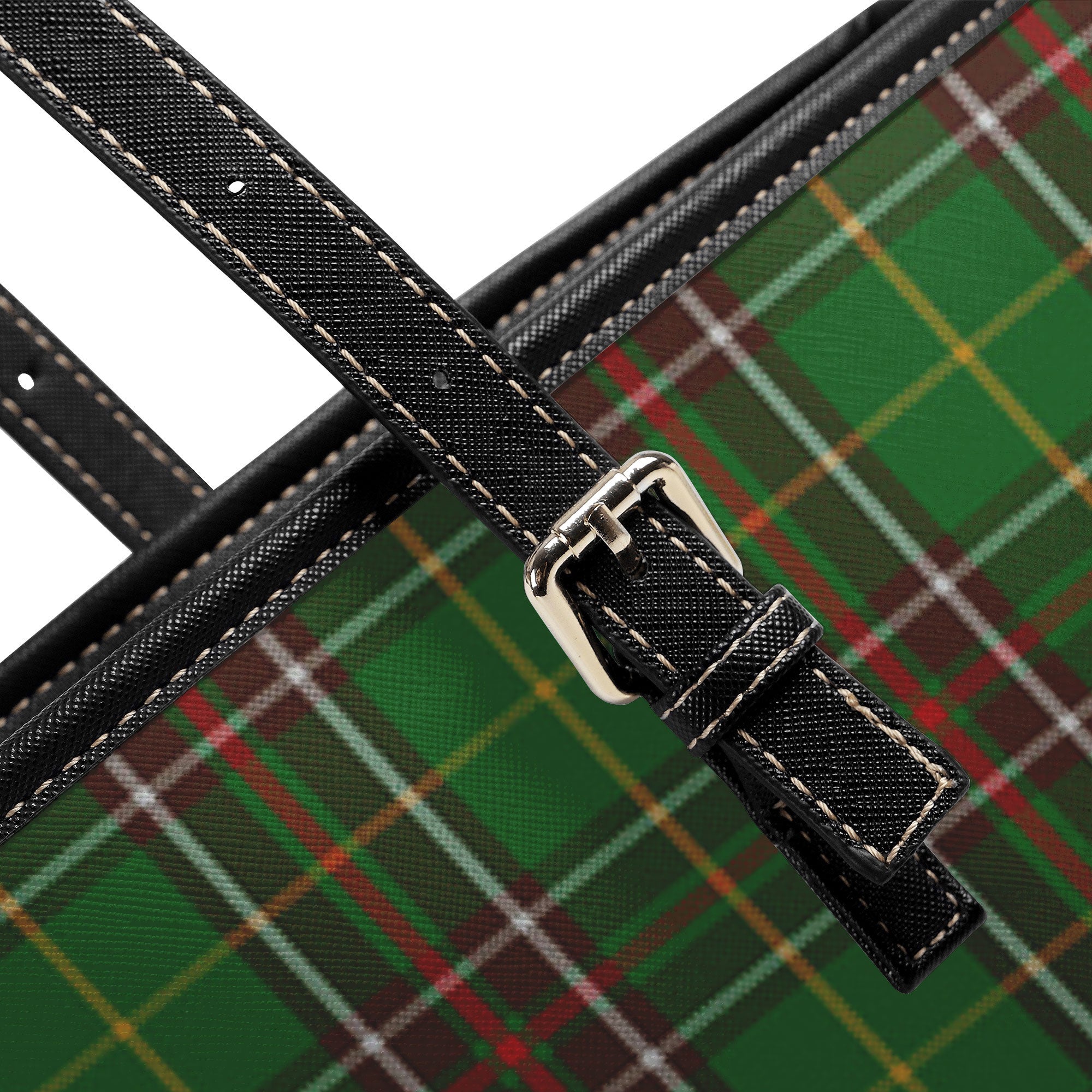 Newfoundland Tartan Leather Tote Bag