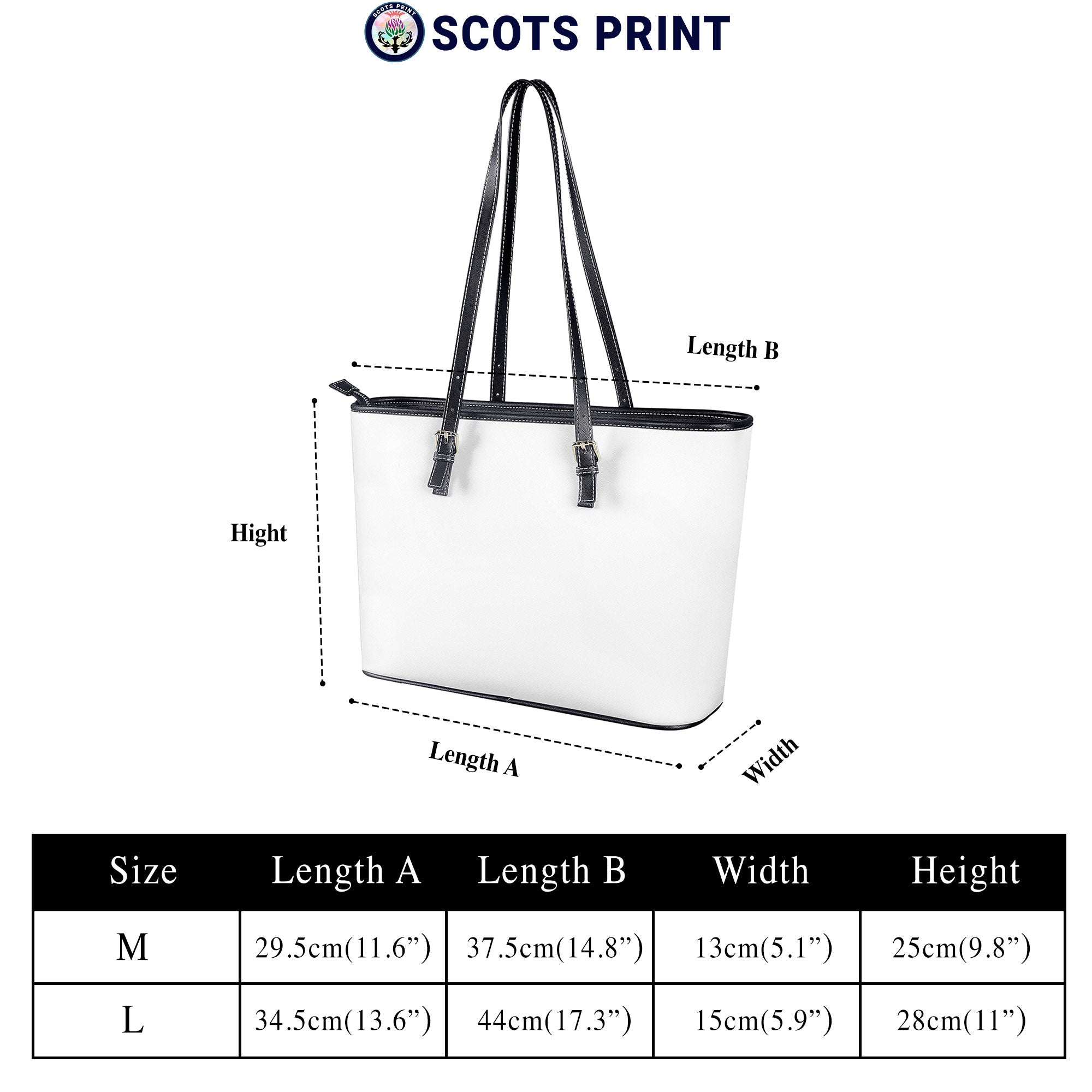 Bell of the Borders Tartan Crest Leather Tote Bag