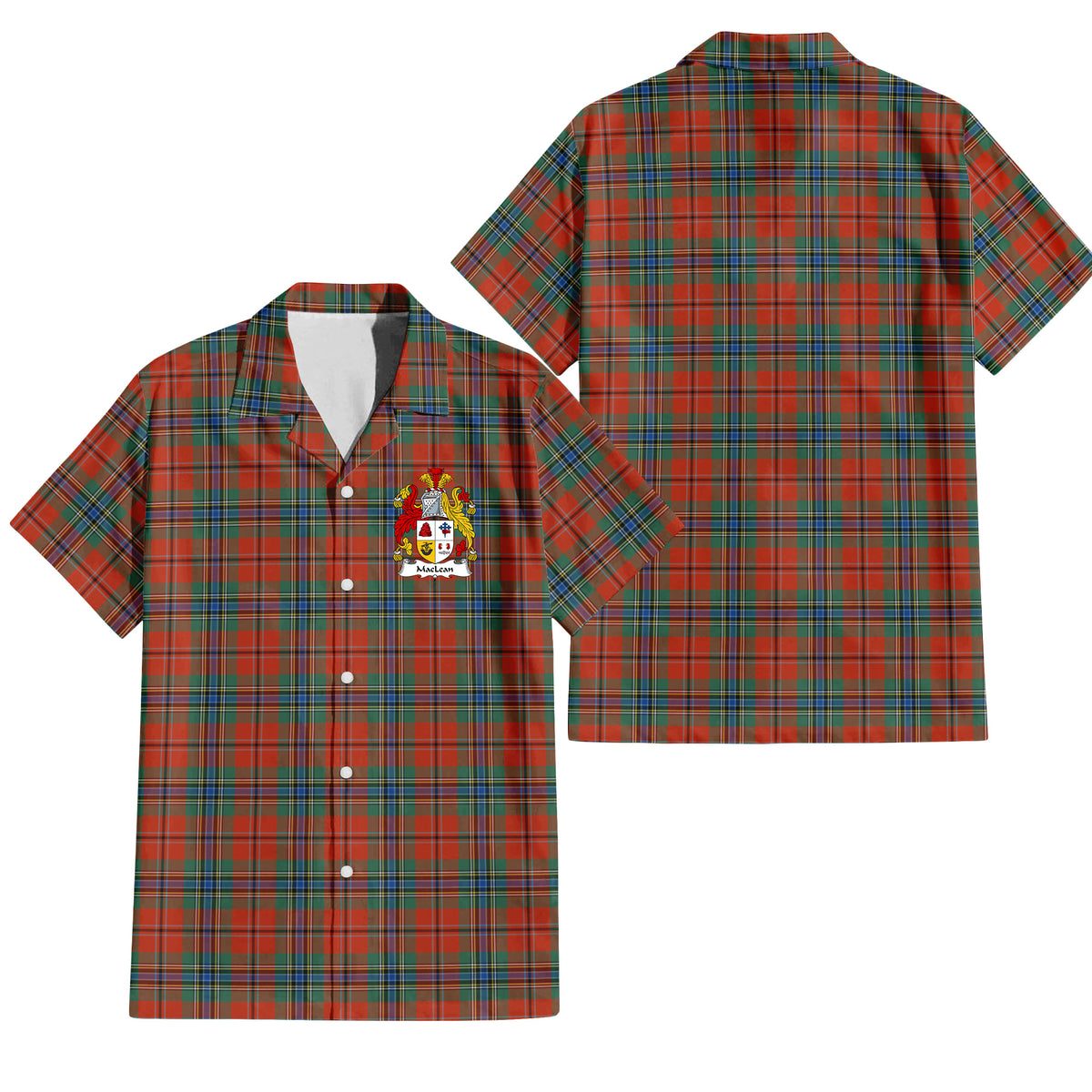 MacLean of Duart Ancient Tartan Coat of Arms Hawaiian Shirt