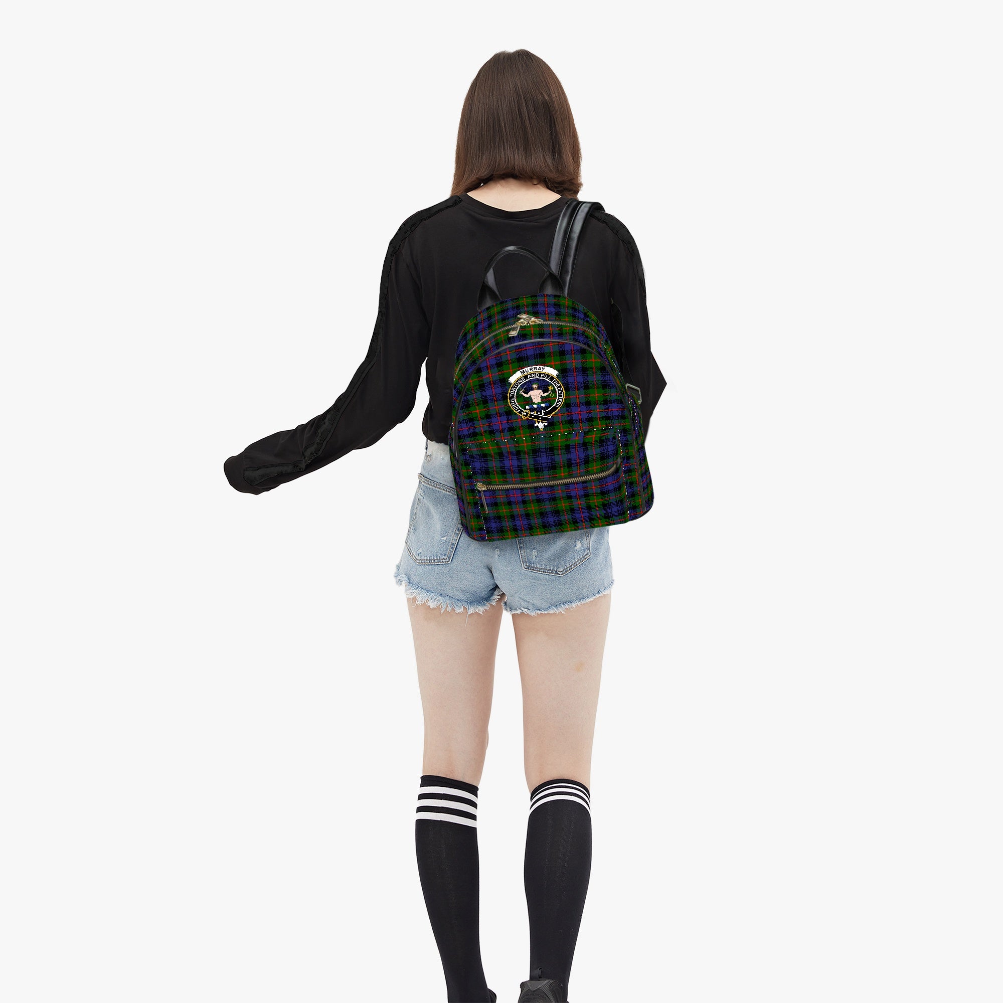 Murray of Atholl Modern Tartan Crest PU Backpack