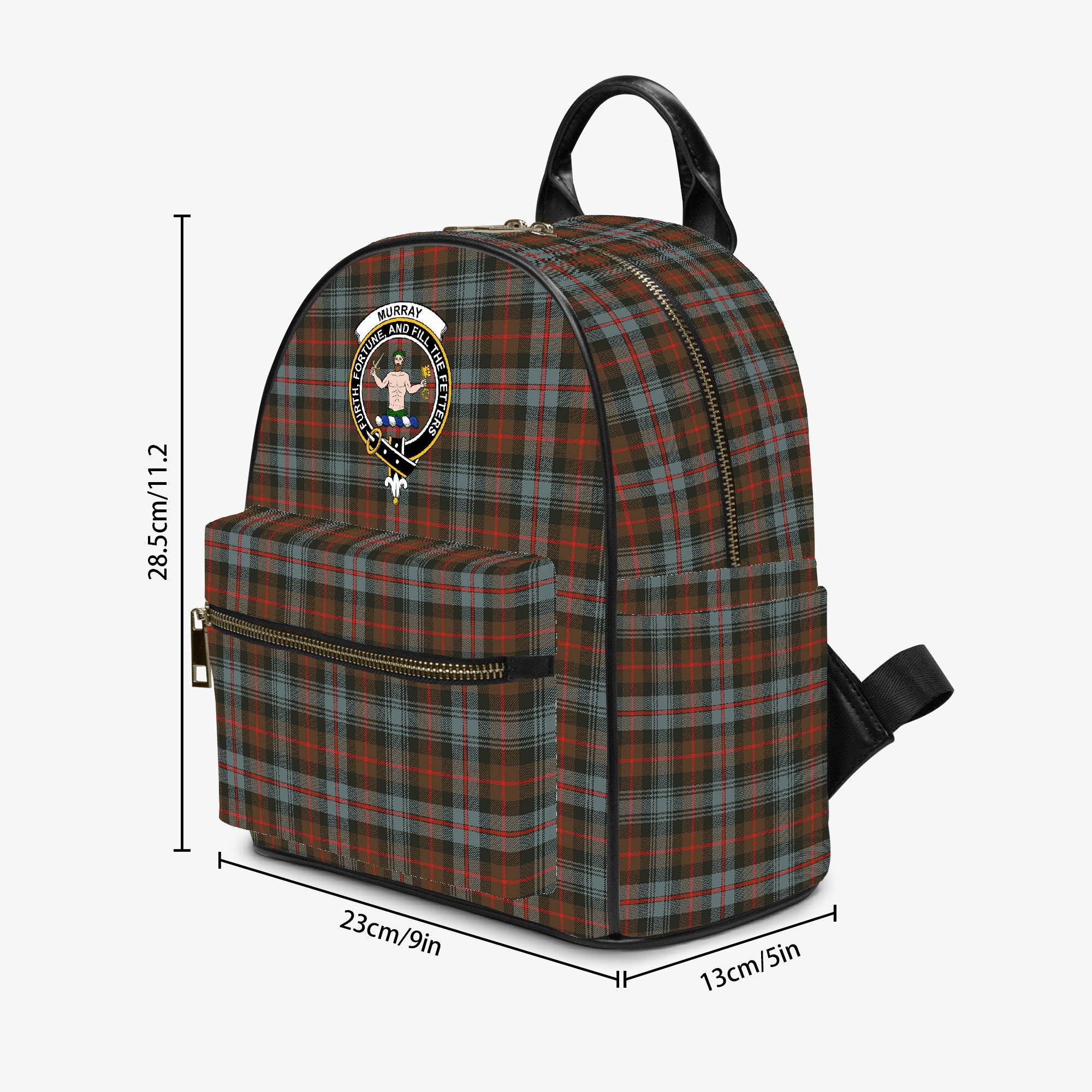 Murray of Atholl Weathered Tartan Crest PU Backpack