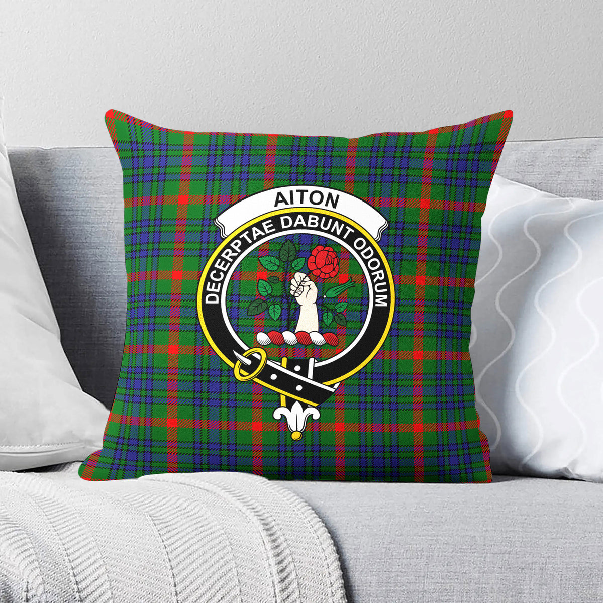 Aiton Tartan Crest Pillow Cover