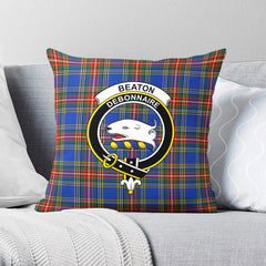 Beaton Ancient Tartan Crest Pillow Cover