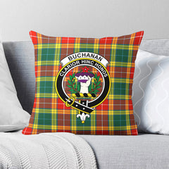 Buchanan Old Sett Tartan Crest Pillow Cover