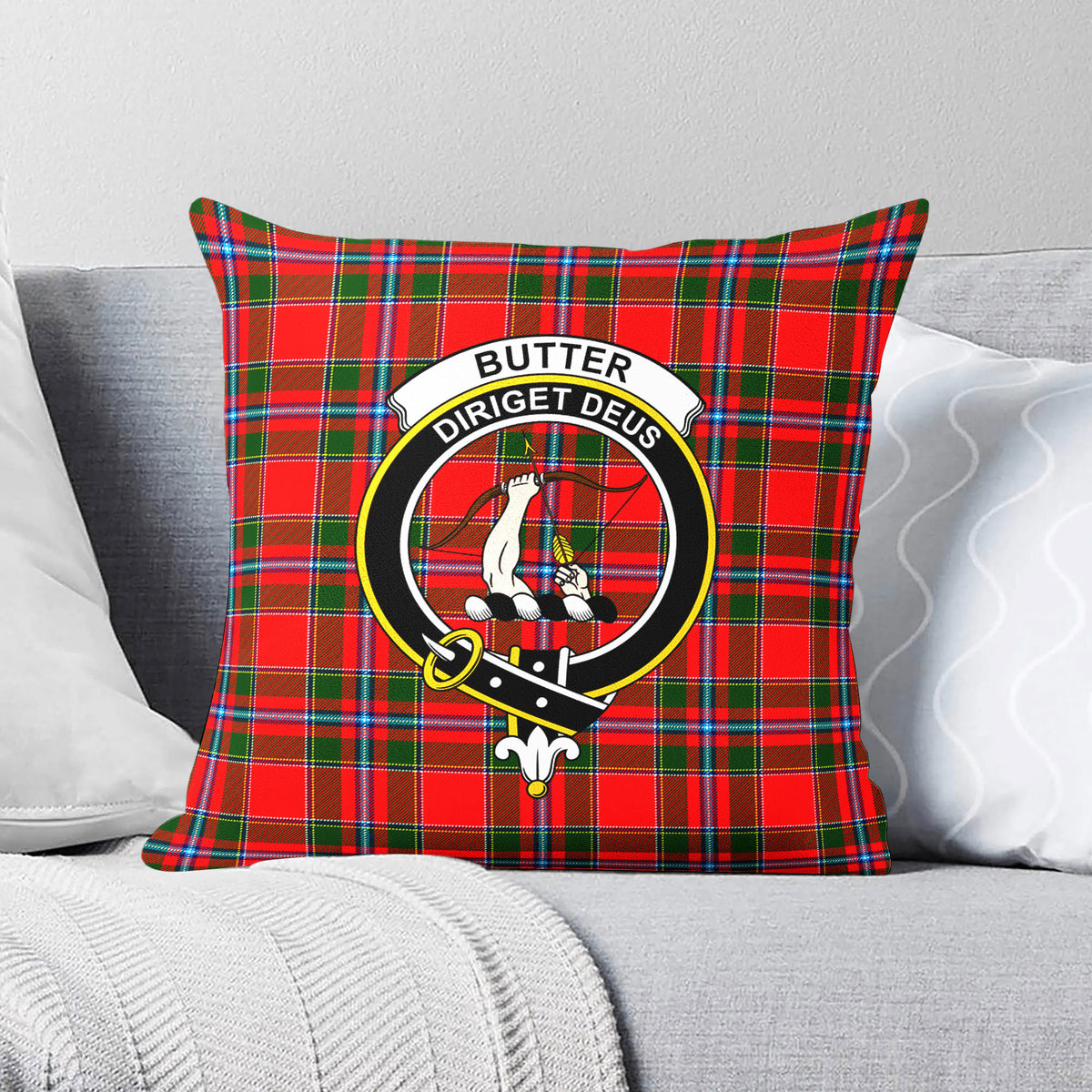 Butter Tartan Crest Pillow Cover