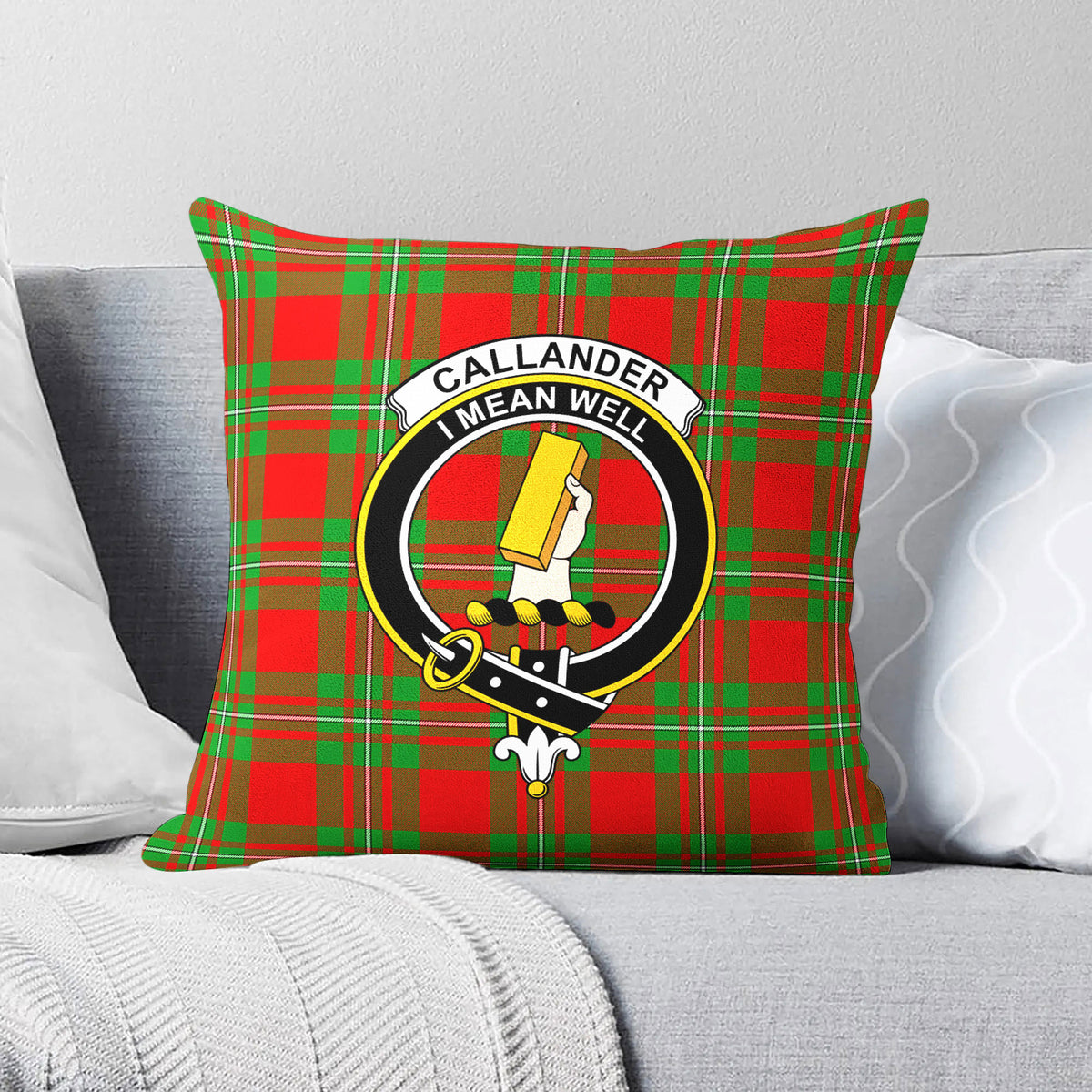 Callander Tartan Crest Pillow Cover