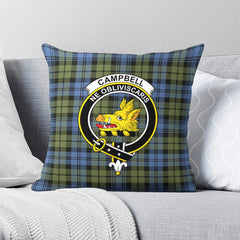 Campbell Faded Tartan Crest Pillow Cover