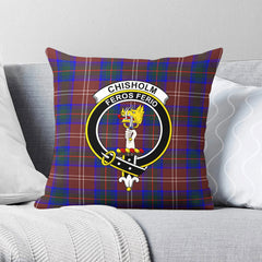 Chisholm Hunting Modern Tartan Crest Pillow Cover