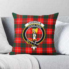 Chisholm Modern Tartan Crest Pillow Cover