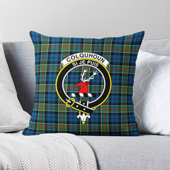 Colquhoun Ancient Tartan Crest Pillow Cover