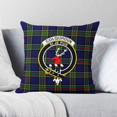 Colquhoun Modern Tartan Crest Pillow Cover