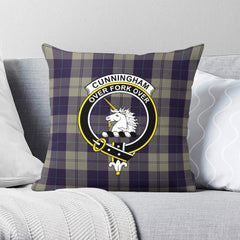 Cunningham Dress Blue Dancers Tartan Crest Pillow Cover