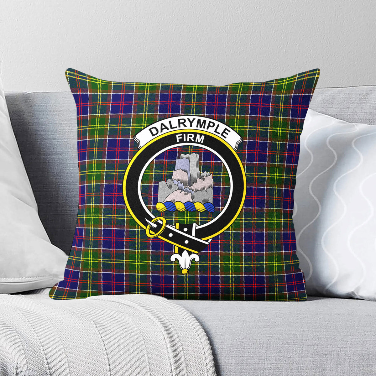 Dalrymple Tartan Crest Pillow Cover