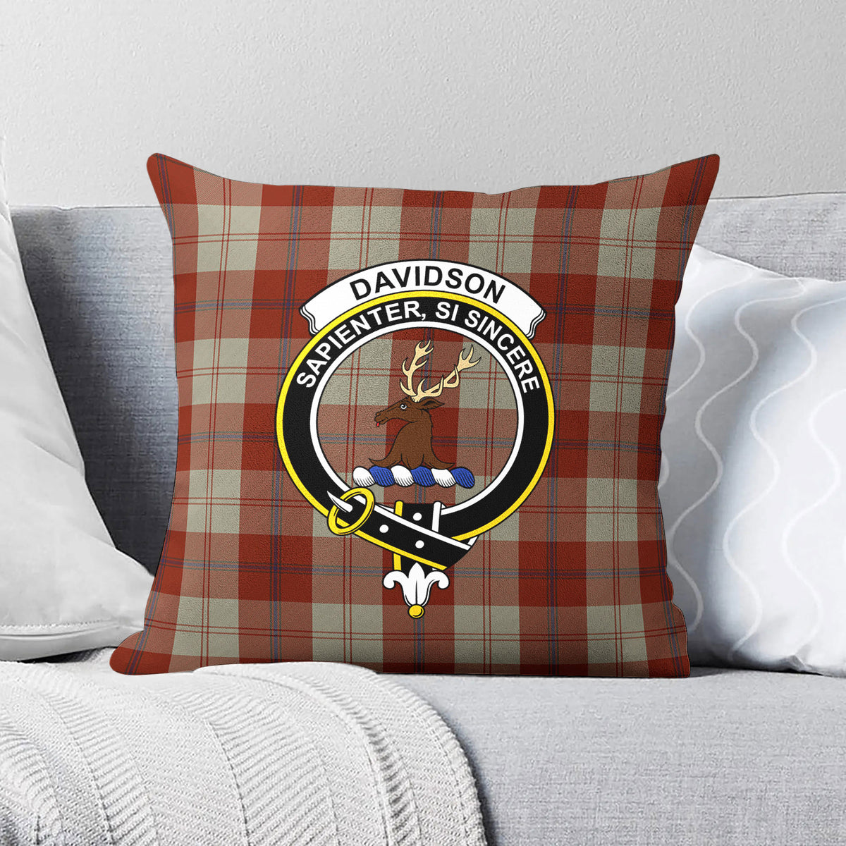 Davidson Dress Dancers Tartan Crest Pillow Cover