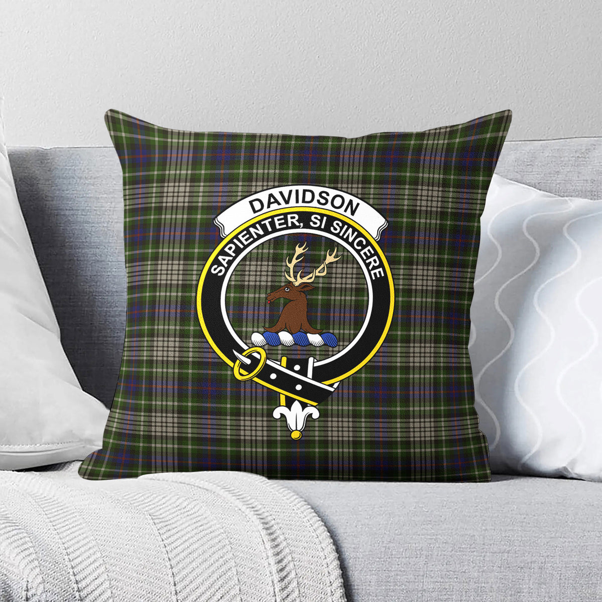 Davidson Tulloch Dress Tartan Crest Pillow Cover