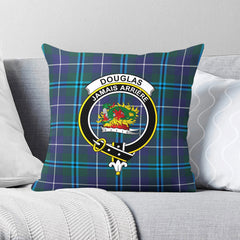 Douglas Modern Tartan Crest Pillow Cover