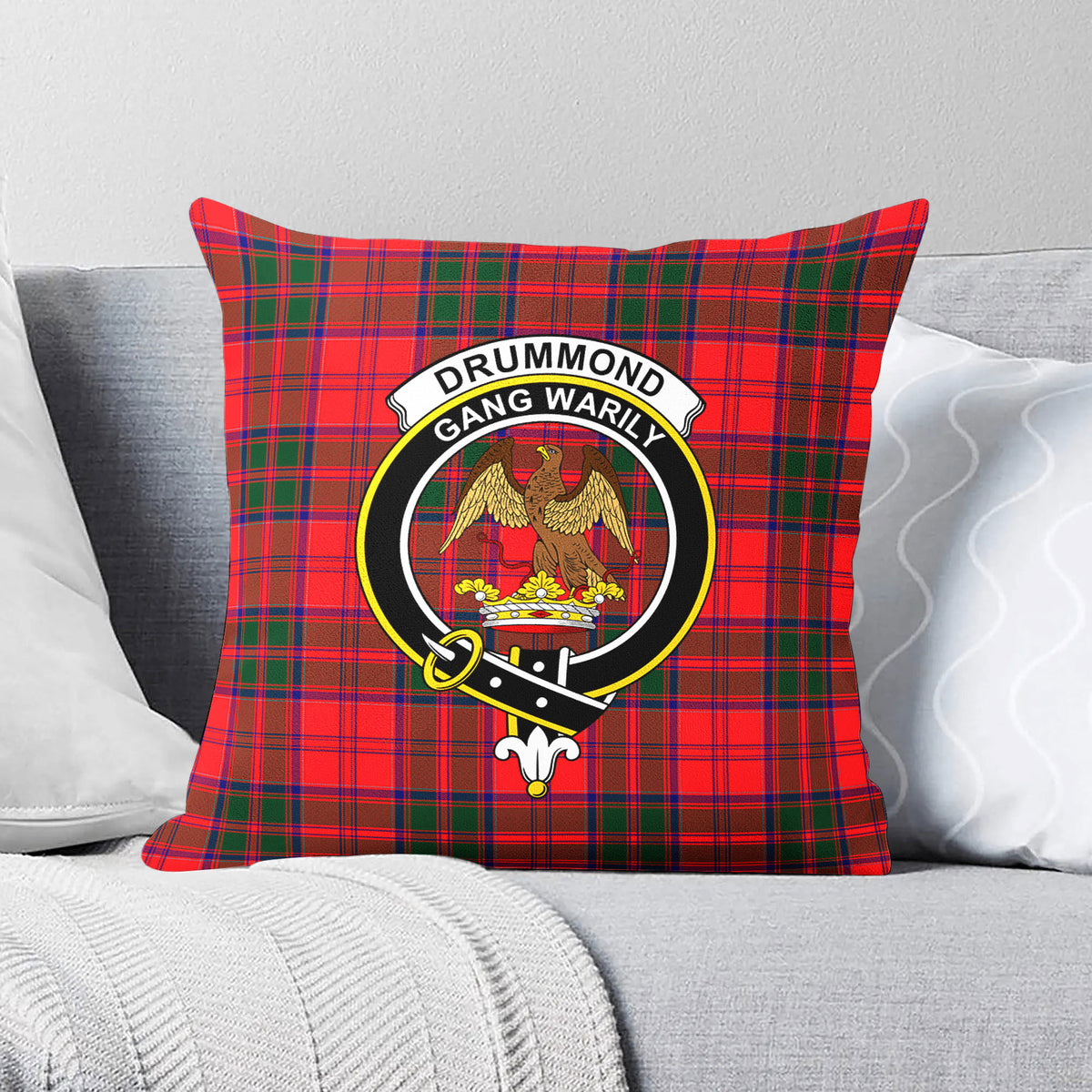 Drummond Modern Tartan Crest Pillow Cover