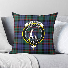 Fletcher Modern Tartan Crest Pillow Cover