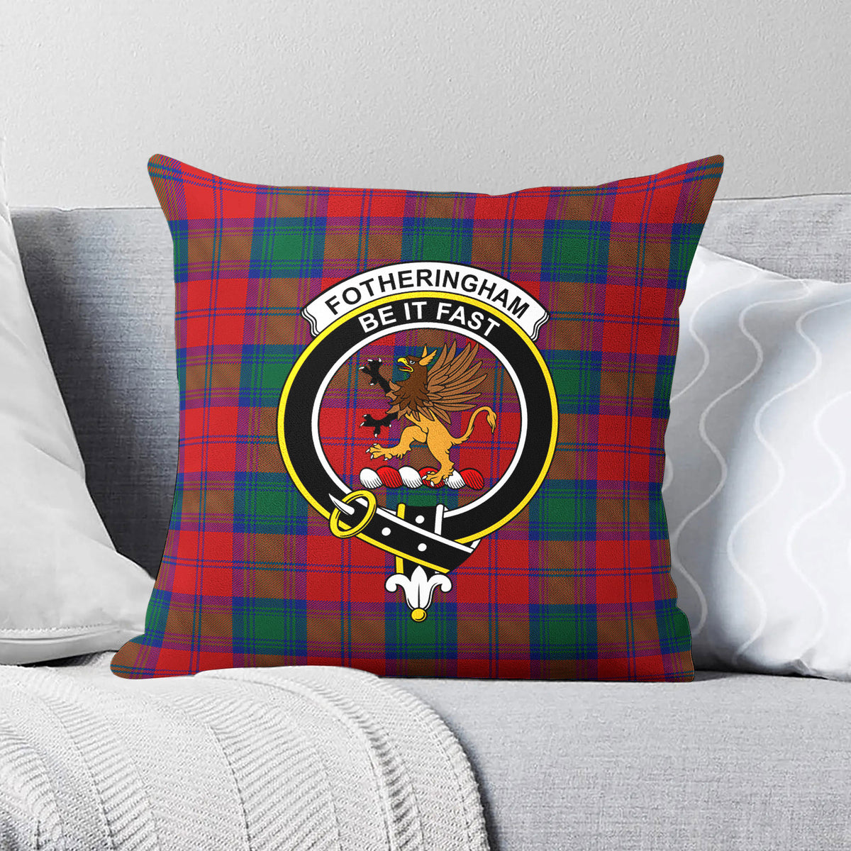 Fotheringham Tartan Crest Pillow Cover