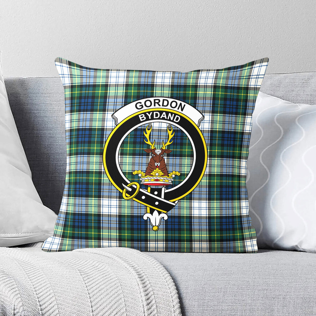 Gordon Dress Ancient Tartan Crest Pillow Cover