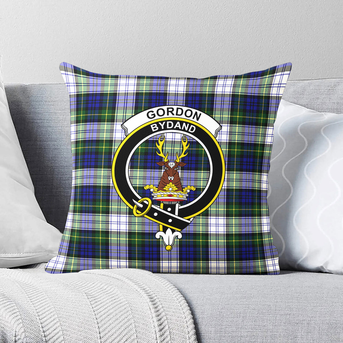 Gordon Dress Modern Tartan Crest Pillow Cover