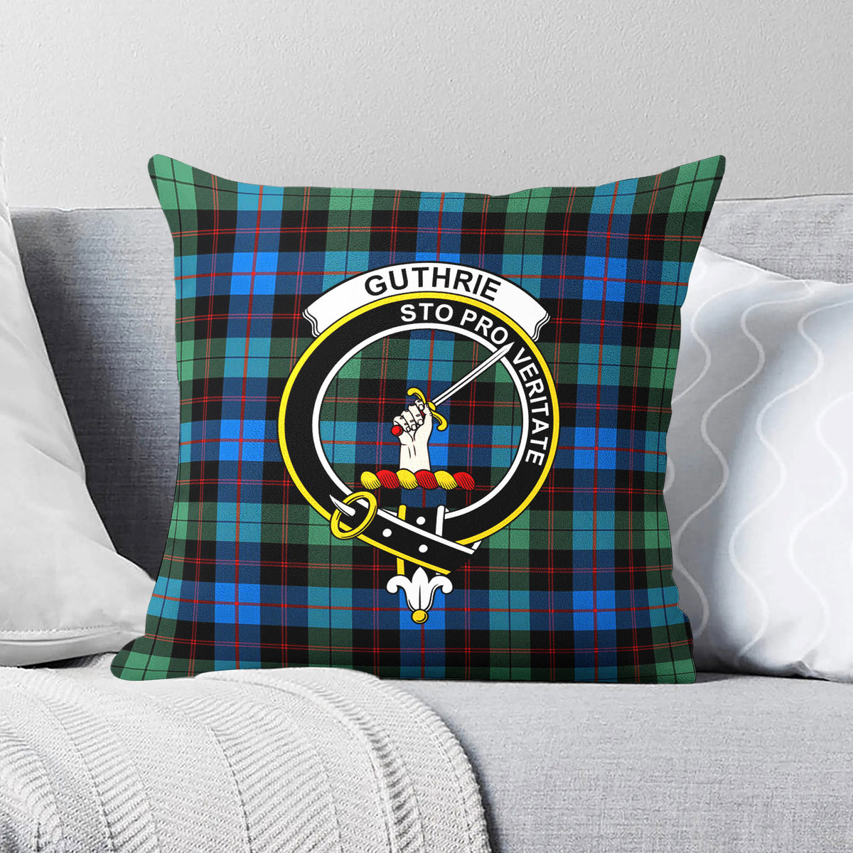 Guthrie Ancient Tartan Crest Pillow Cover