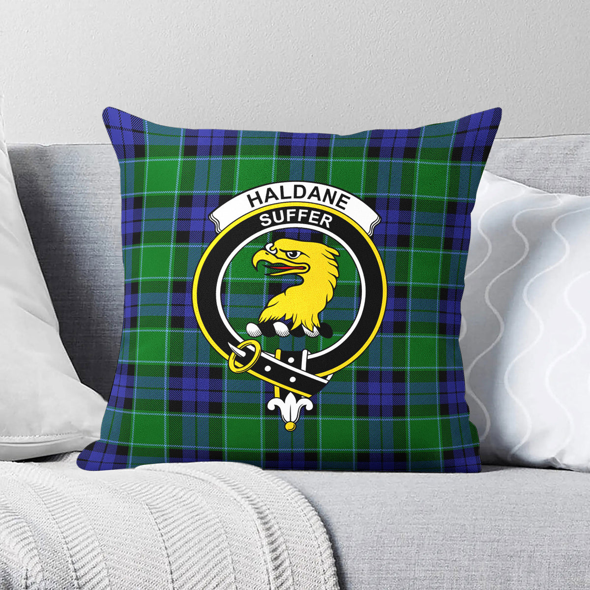 Haldane Tartan Crest Pillow Cover