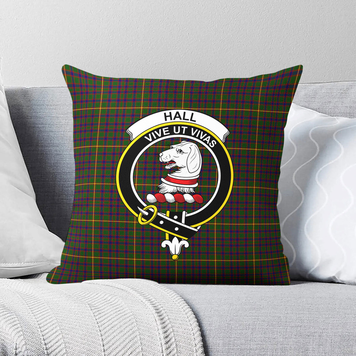 Hall Tartan Crest Pillow Cover