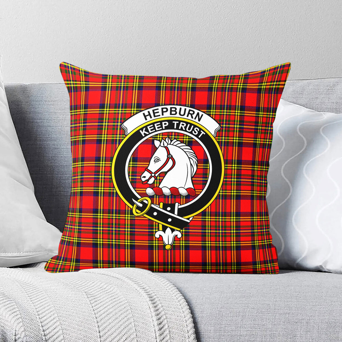 Hepburn Tartan Crest Pillow Cover