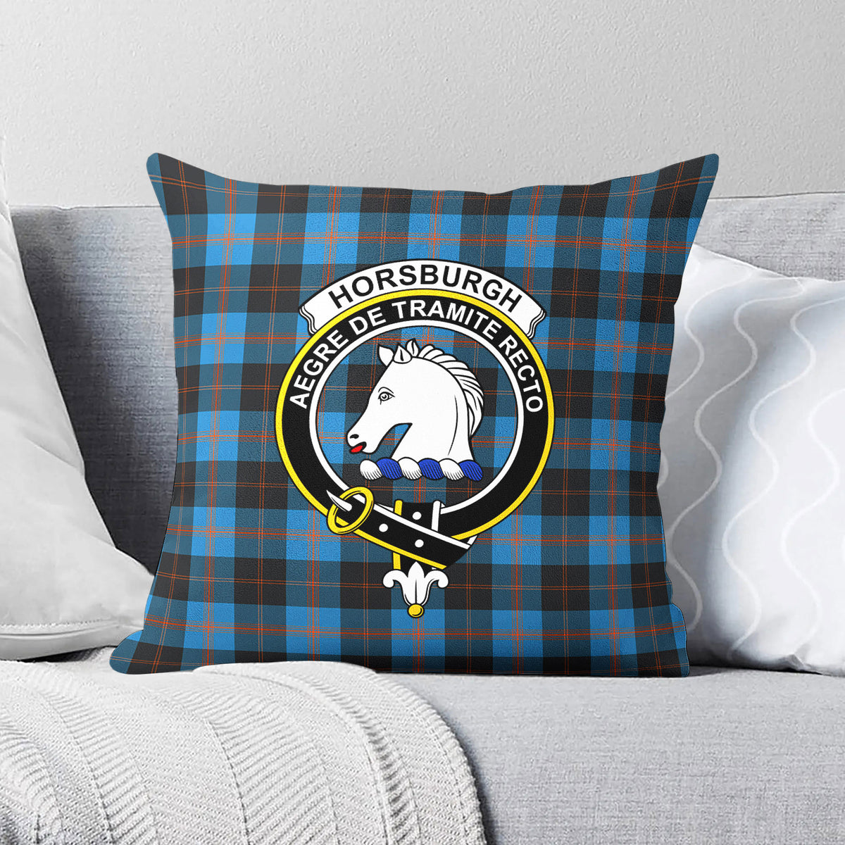 Horsburgh Tartan Crest Pillow Cover