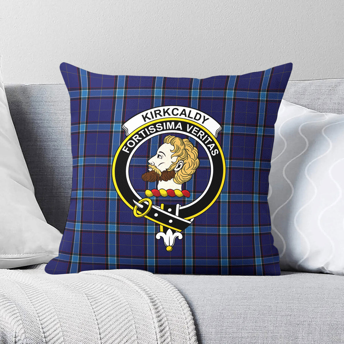 Kirkcaldy Tartan Crest Pillow Cover