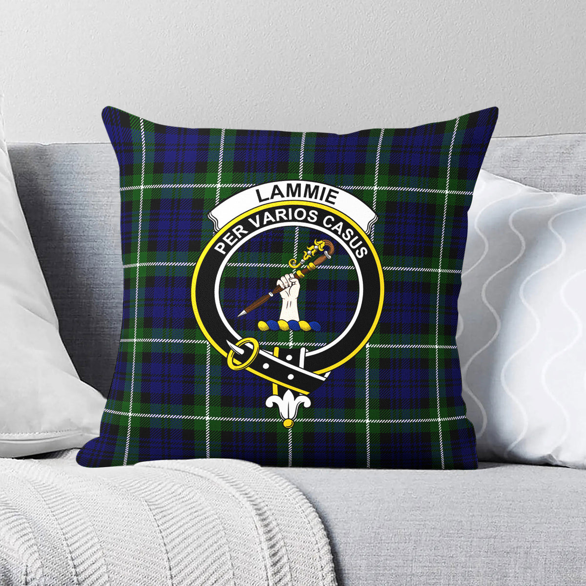 Lammie Tartan Crest Pillow Cover